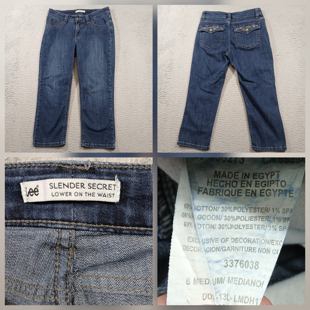 Lee Slender Secret Jeans‎ Womens 6 Medium Blue Straight Leg